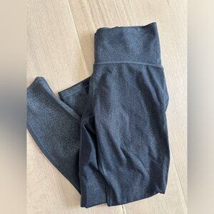 Lululemon Women's Black Sparkle Shine High-Rise Yoga Crop Pants – Size 8